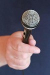 Photo of handheld microphone